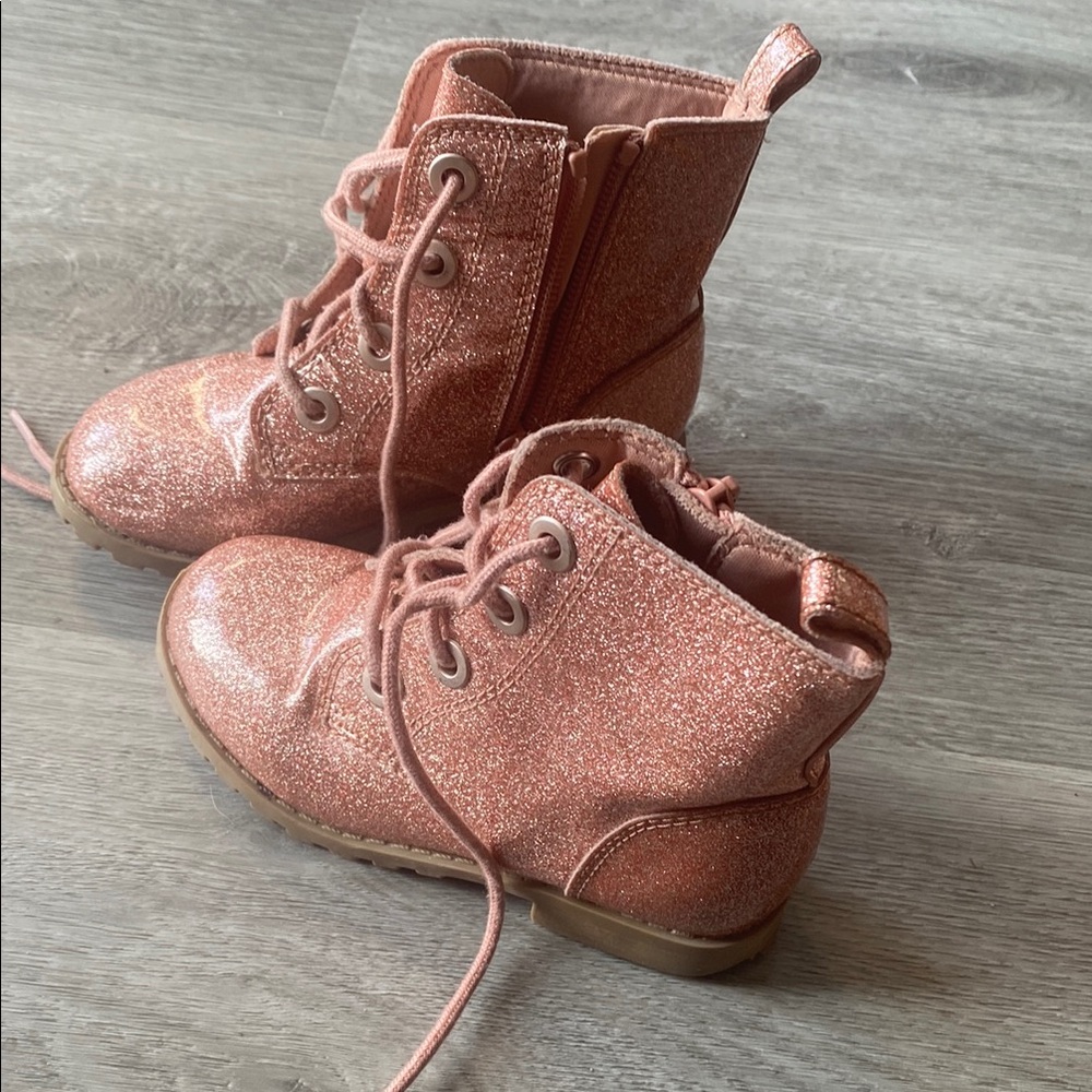 Old Navy Sparkly Pink Glitter Boots